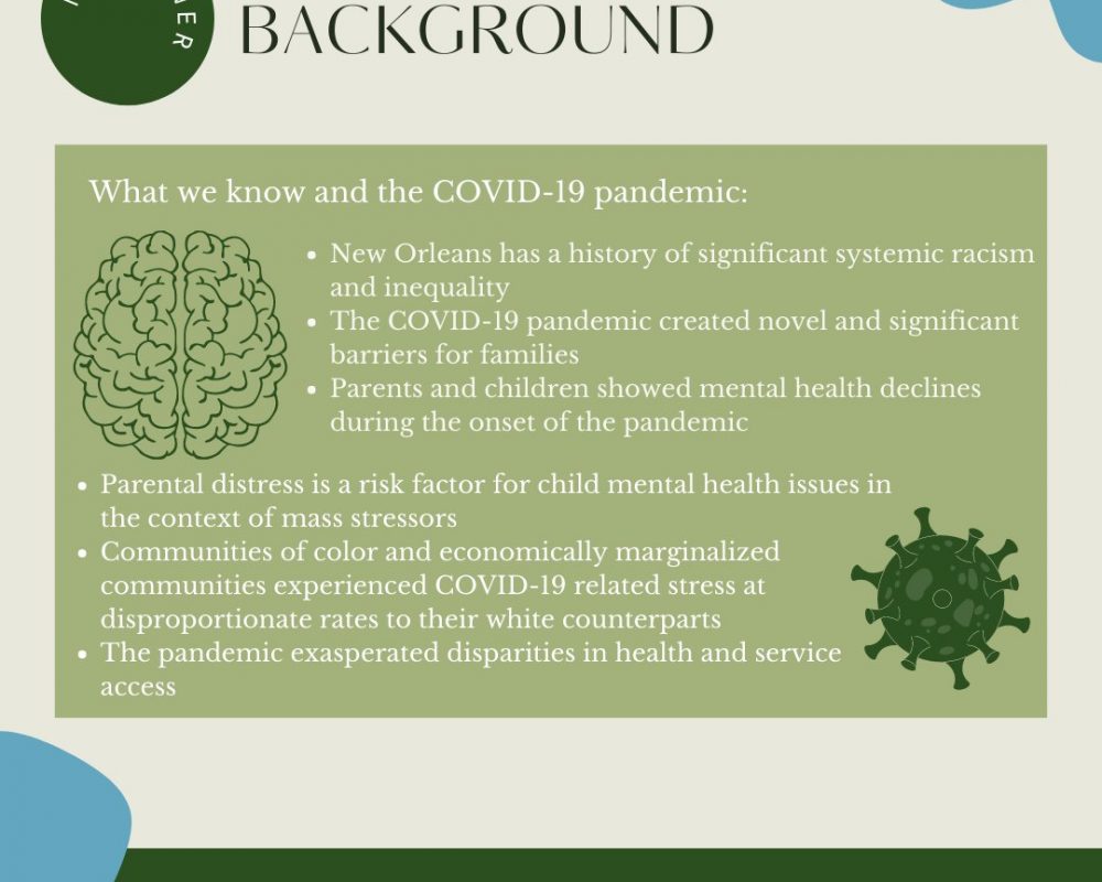 This image describes the disparate impact of the COVID-19 pandemic and mitigation strategies on mothers in New Orleans.